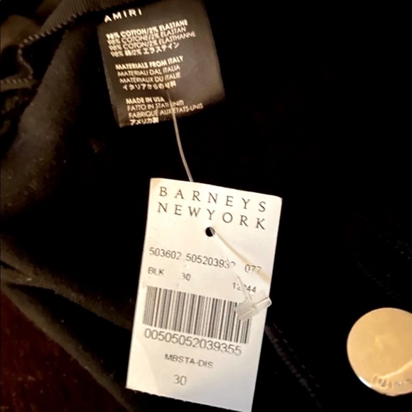 AMIRI RARE all black NWT skinny jeans NWT rare w30 - Picture 5 of 15